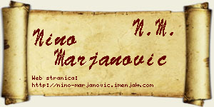 Nino Marjanović vizit kartica